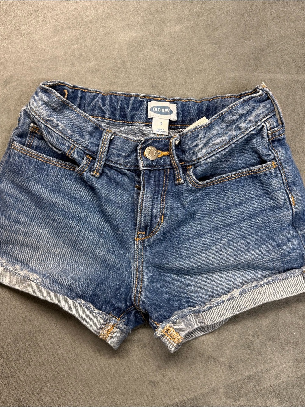 Old Navy Mid-Rise Blue Denim Cutoff Shorts